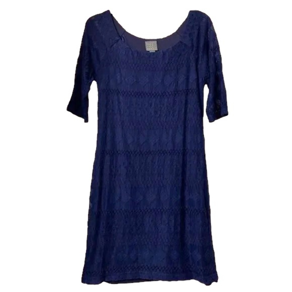 Rabbit Rabbit Rabbit Navy Lace Midi Dress Medium